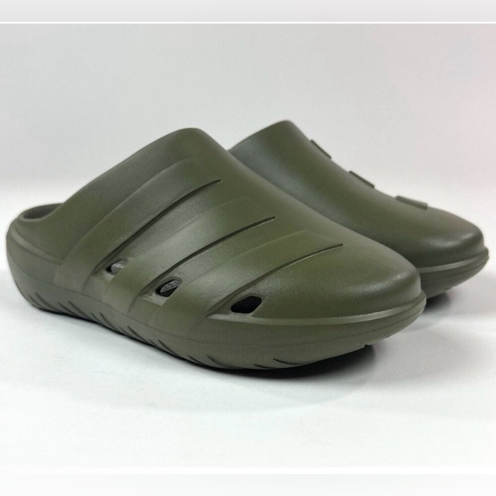 Adidas Adicane Green Slip On Mens 6 / Womens 7 Slides Clogs Closed Toe HQ9917